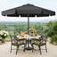 Parasol de marché Holmquist avec cantonnière festonnée, inclinaison et relevage-303353553-400481526