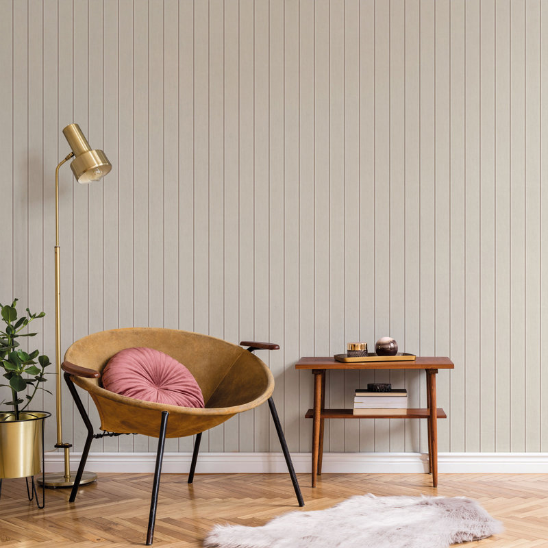Dashae 10.05m x 53cm Textured Matte Paste the Wall Wallpaper Roll, Natural