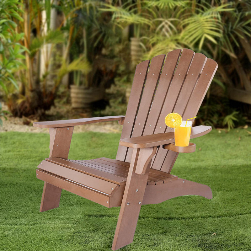 Sodus Outdoor Adirondack Chair, Brown