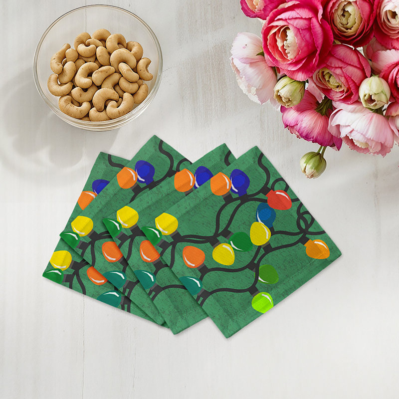 Square Napkins, Green