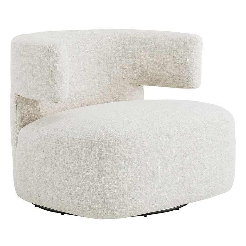 Fauteuil demi-tonneau Bascom, Nathan Performance Tweed de blé