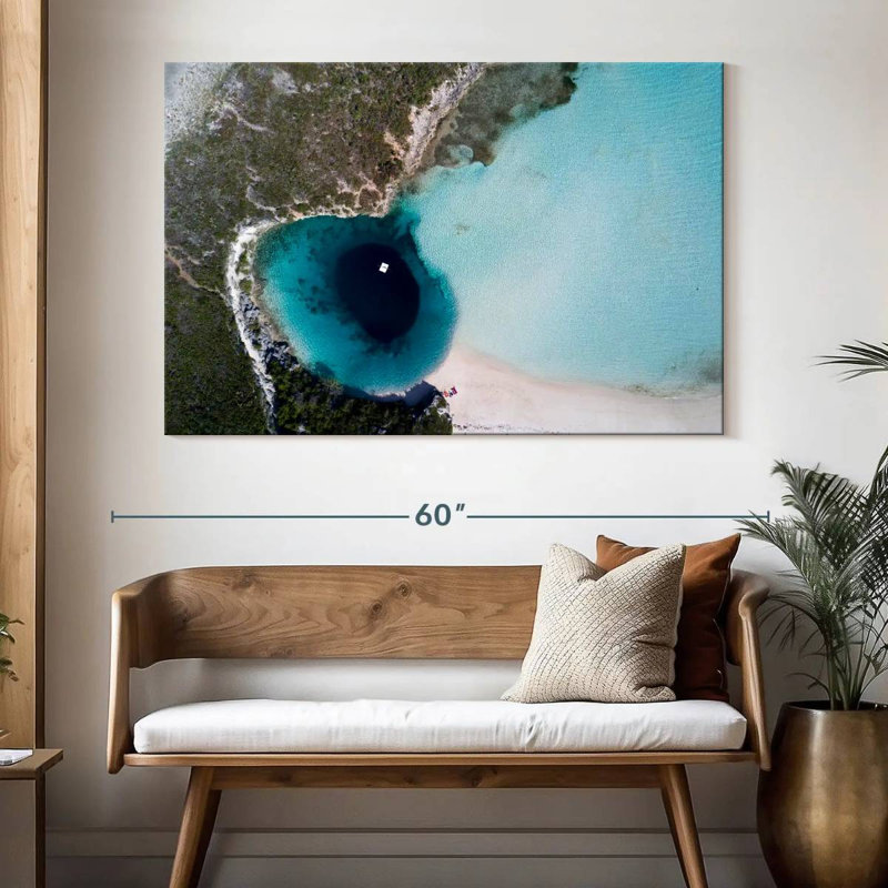 Gillard Dean's Blue Hole Bahamas, H 34 po x l 51 po