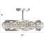 Plafonnier semi-encastré 2 lumières en nickel brossé l 17 po avec verre transparent-256022957