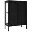 Sideboard Black Powder-coated steel Medium Adjustable Feet-1393223530