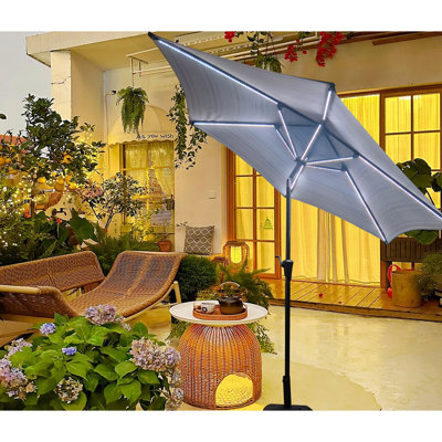 9FT UMBRELLA WITH LIGHT