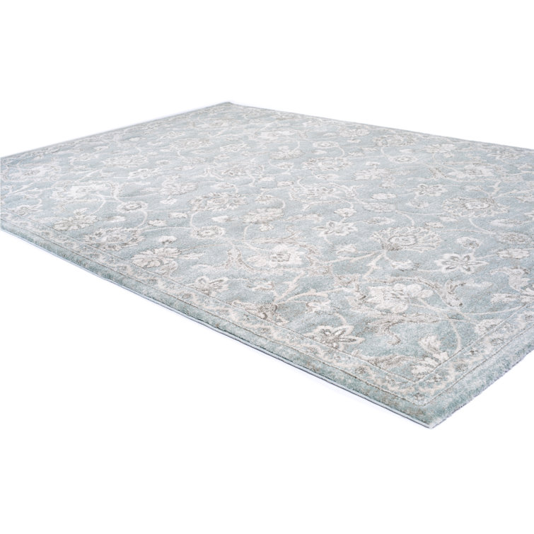 Tapis floral tissé à la machine