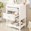 Meuble-lavabo de 24 po avec lavabo en céramique, armoire de luxe moderne, tablette ouverte et 2 tiroirs