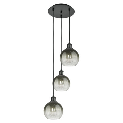 Ballston - Brookhaven Globe - 3 Light 14" Cord Hung Multi Pendant