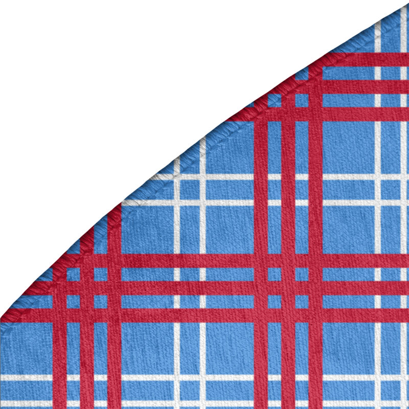 Plaid Indoor Rug, Round 5'