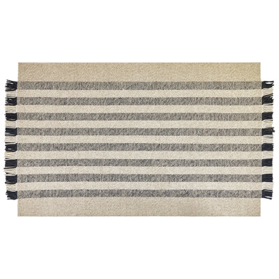 Hunziker Striped Wool Hand Woven Area Rug