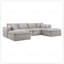 Canapé modulaire entièrement compressé, en forme de U avec repose-pieds, velours côtelé de luxe, largeur et profondeur supplémentaires, coussin moelleux semblable au nuage, aucun assemblage requis-118133144