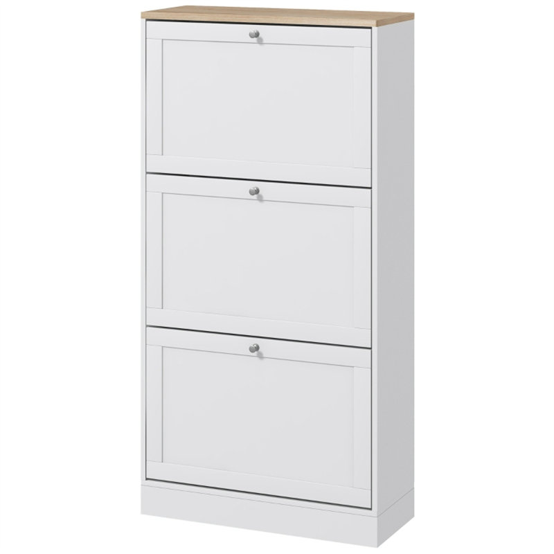 Armoire à chaussures moderne - Facile à nettoyer et peu encombrante pour le rangement dans l'entrée / appartement / maison