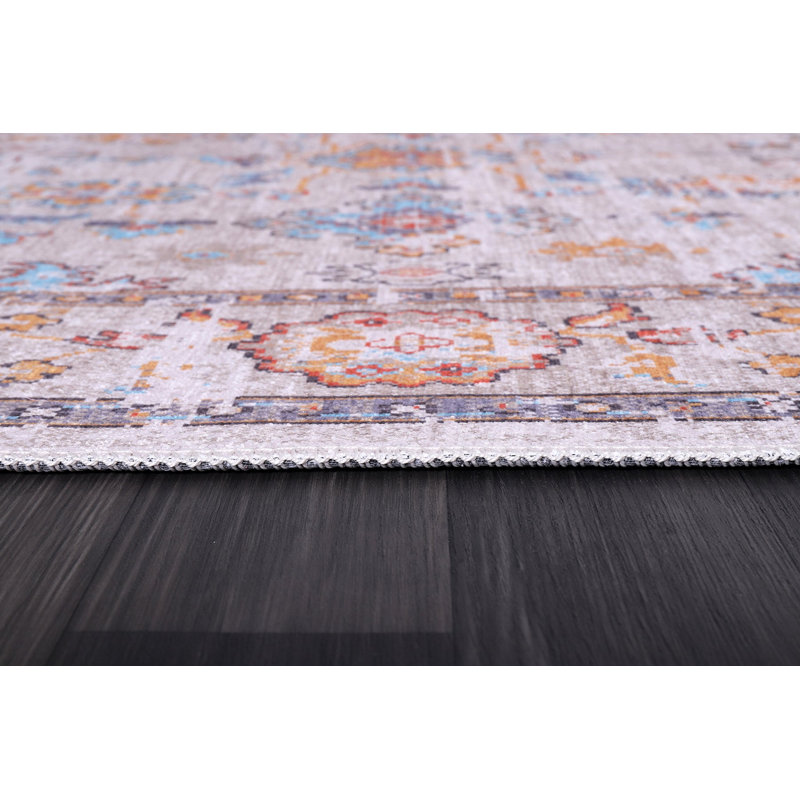 Floral Cotton and Chenille Flatweave Area Rug, 120 x 180 cm