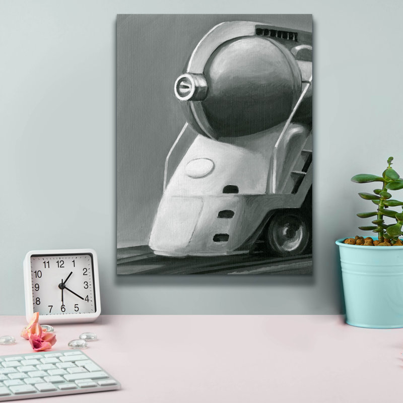 «Vintage Locomotive 1» par Ethan Harper, art mural sur toile, H 16 po x l 12 po x P 0,75 po