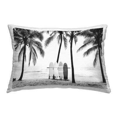 Centered Surf Boards View Outdoor Printed Pillow by Sisi and Seb