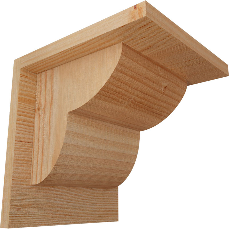 Corbeau Crestline avec contre-plaque, H 8 po x l 7,5 po x P 8 po, Sapin de Douglas, Lisse