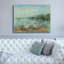 Épopée Graffiti «Lakeside Retreat I no Wood» par Silvia Vassileva, art mural sur toile, 54 po x 40 po
