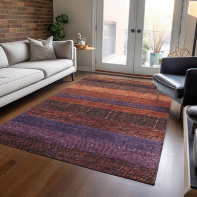 Tapis intérieur / extérieur lavable orange Nuvata - LOOMlan