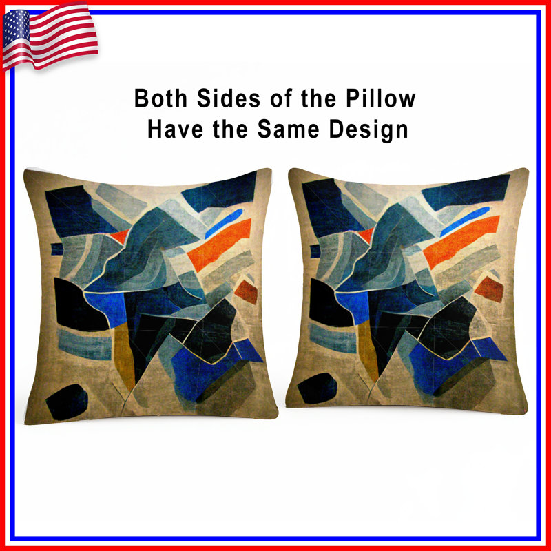 Abstract Throw Pillow, Art Double Sided Pillows, 18 x 18 inches