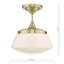 Justyn Glass Semi Flush Mount