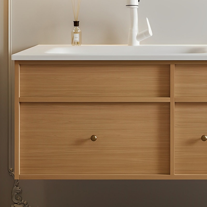 Armoire de salle de bain de style moyen-ancien, H 19,68 po x l 47,24 po x P 21,65 po