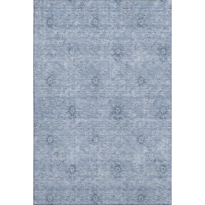 Premium Machine Washable Prisco Sky Rug