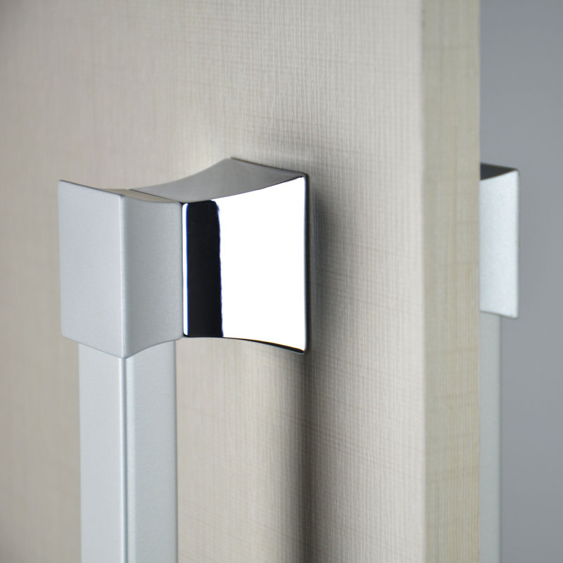 Vitta Back to Back Door Pull, Aluminum Chrome