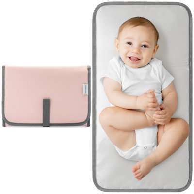 Comfy Cubs Baby Changing Pad Compact Size - Waterproof Diaper Changing Mat with Cushioned Pillow - Soft & Lightweight, Foldable Design