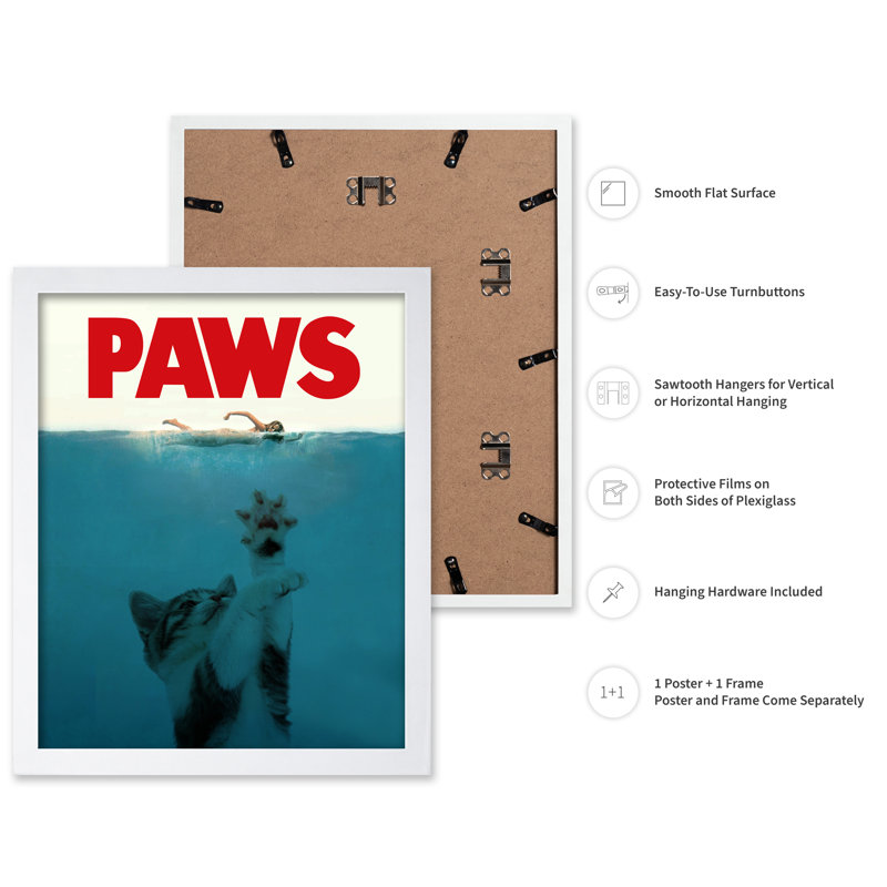Pattes, Poster, White Framed, 11"H x 14"W