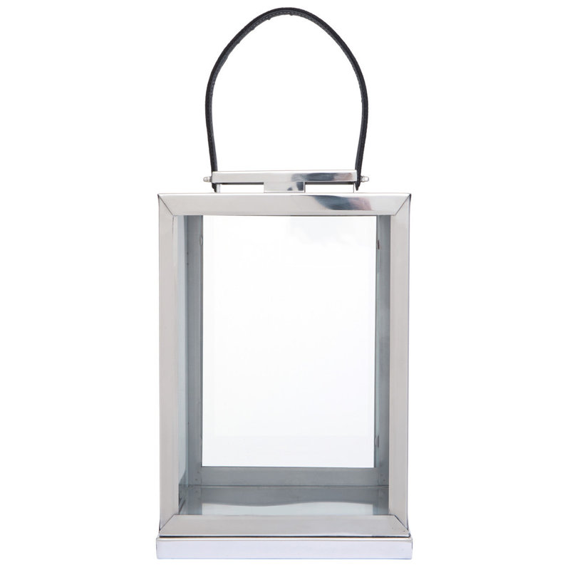 Searle Glass Tabletop Lantern, 47cm H x 30cm W x 30cm D