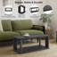 Table basse COTEL pour le salon, table basse moderne à 2 niveaux avec tablette de rangement, table basse rectangulaire pour bureau à domicile, chambre à coucher, appartement, 47,3 po x 22 po x 19,3 po-1473410710