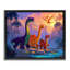 Cadre flottant «Dinosaur Friends In The Jungle», design par Wumples-1910145931-1910145932