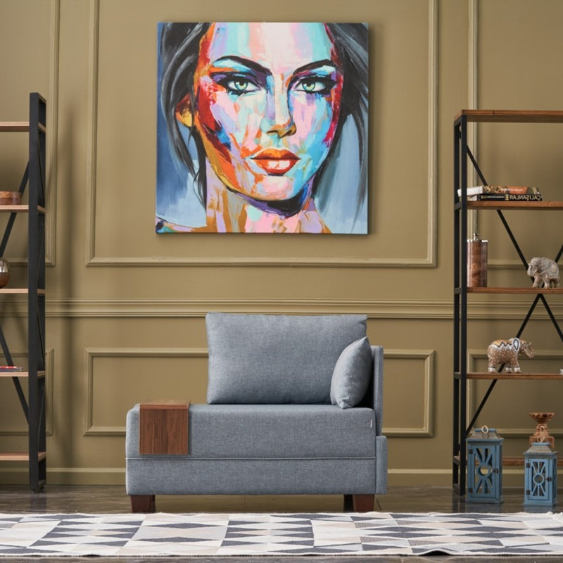 Fauteuil l 41,34 po, Mélange de polyester bleu