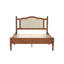 Base de lit plateforme en bois avec tête de lit en rotin-362924387-362924384