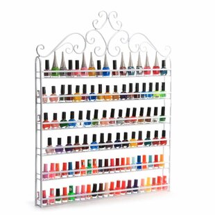 Nail Polish Organizer Case for 48 Bottles, Gel Nail Polish Storage Holder  Double Side Adjustable Space Divider for Acrylic Nail Gel Dip Powder Tips  Set with Two Toe