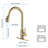 Kitchen Faucet With Pull-Out Spray, Brushed Gold Look, Stainless Steel, 360 Rotatable Nozzle, Corrosion & Rust Resistance Trait Style, Ability-883630335