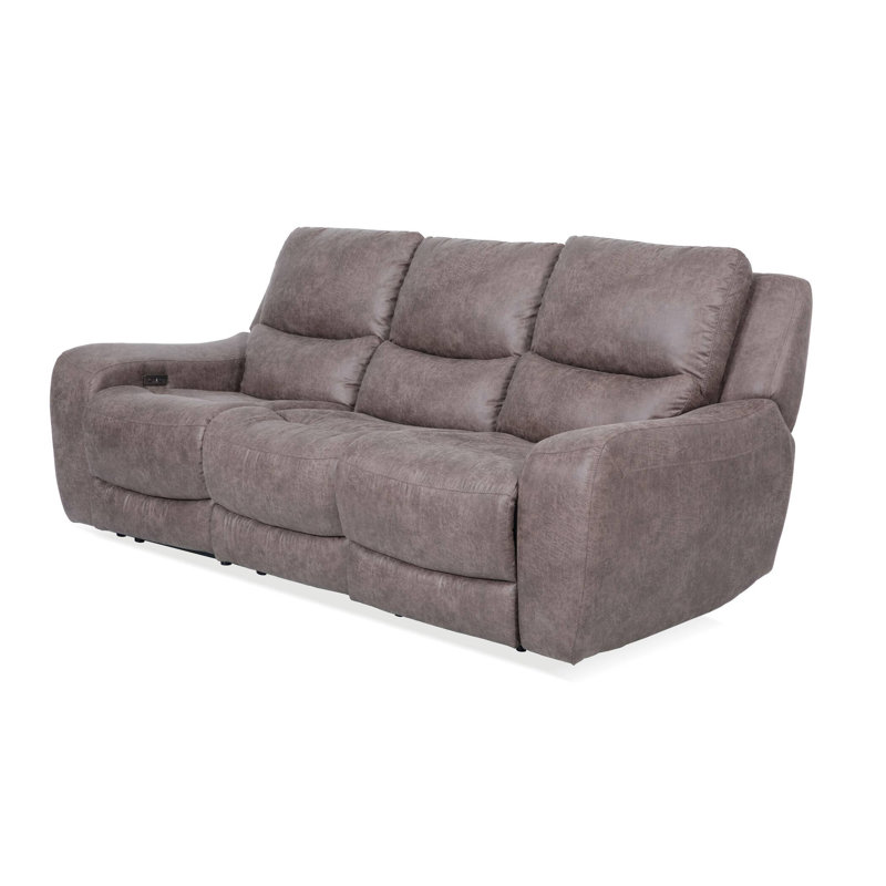 Canapé électrique contemporain de 90,4 po de largeur, brun, Brun