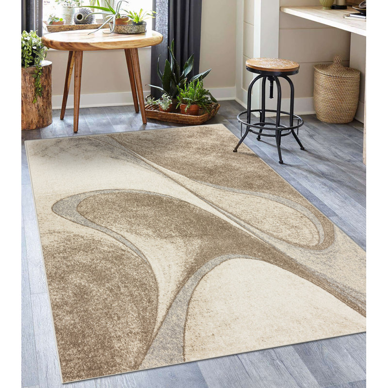 Tapis beige Saugatuck, Rectangle 5 pi x 7 pi