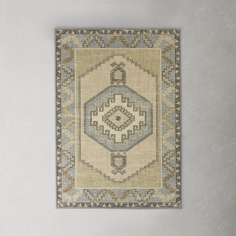 Fletcher Oriental Light Blue/Beige/Light Brown Area Rug