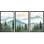 «Woodland Forest Landscape», aquarelle verte, arbre de pin pastel de montagne, images murales rustiques neutres et modernes, impression d'art sur toile encadrée, ensemble de 16 pièces x 16 po x 3 pièces, 24 po x 36 po x 3 pièces-91874997-91874995