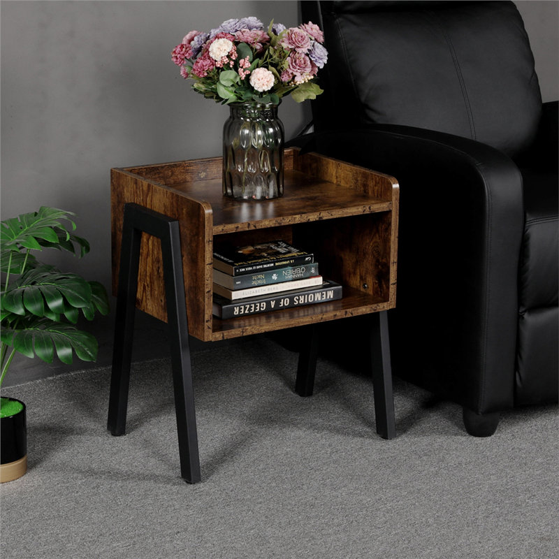 Allenah 46cm W Bedside Table, Brown