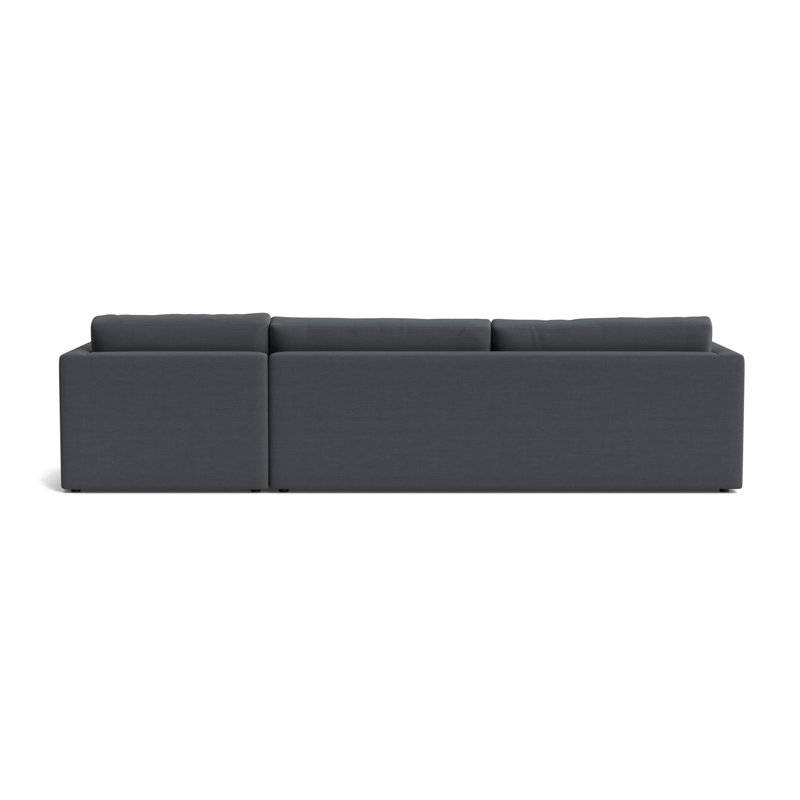 Haywood Right Chaise Sectional, Performance Linen - Charcoal