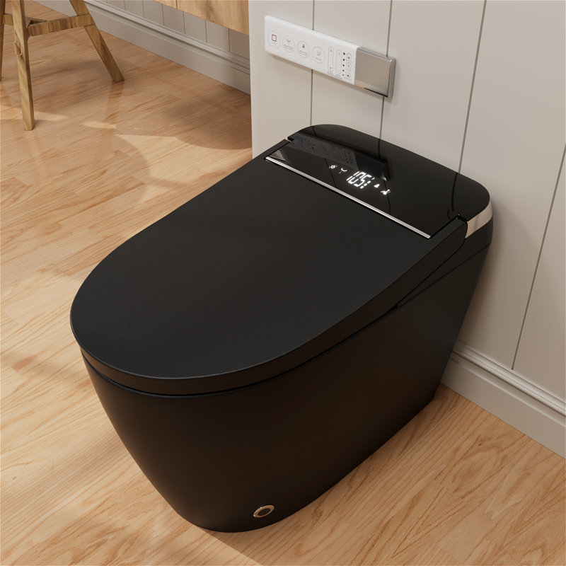 Luxury Smart Tankless Toilet with Bidet Built In, Bidet Toilet with Heated Seat, Elongated Toilet with Automatic Flush, Dryer, Night Light, Digital Display