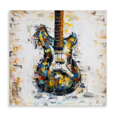 Abstract Colorful Guitar Tablecloth - Indoor/Outdoor Decor