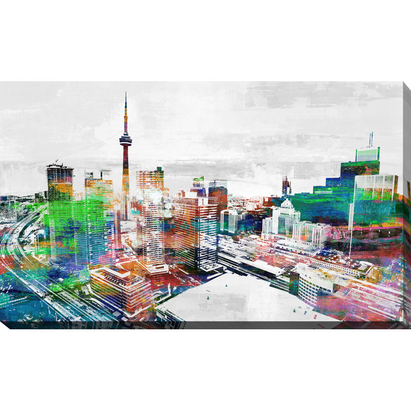 « studio’toronto city view 3'  », reproduction d’impression sur toile tendue, H 18 po x l 30 po