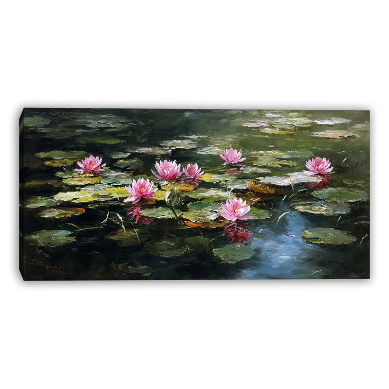 «Quiet Lily Marsh», art mural sur toile tendue, H 24 po x l 48 po x P 1,5 po