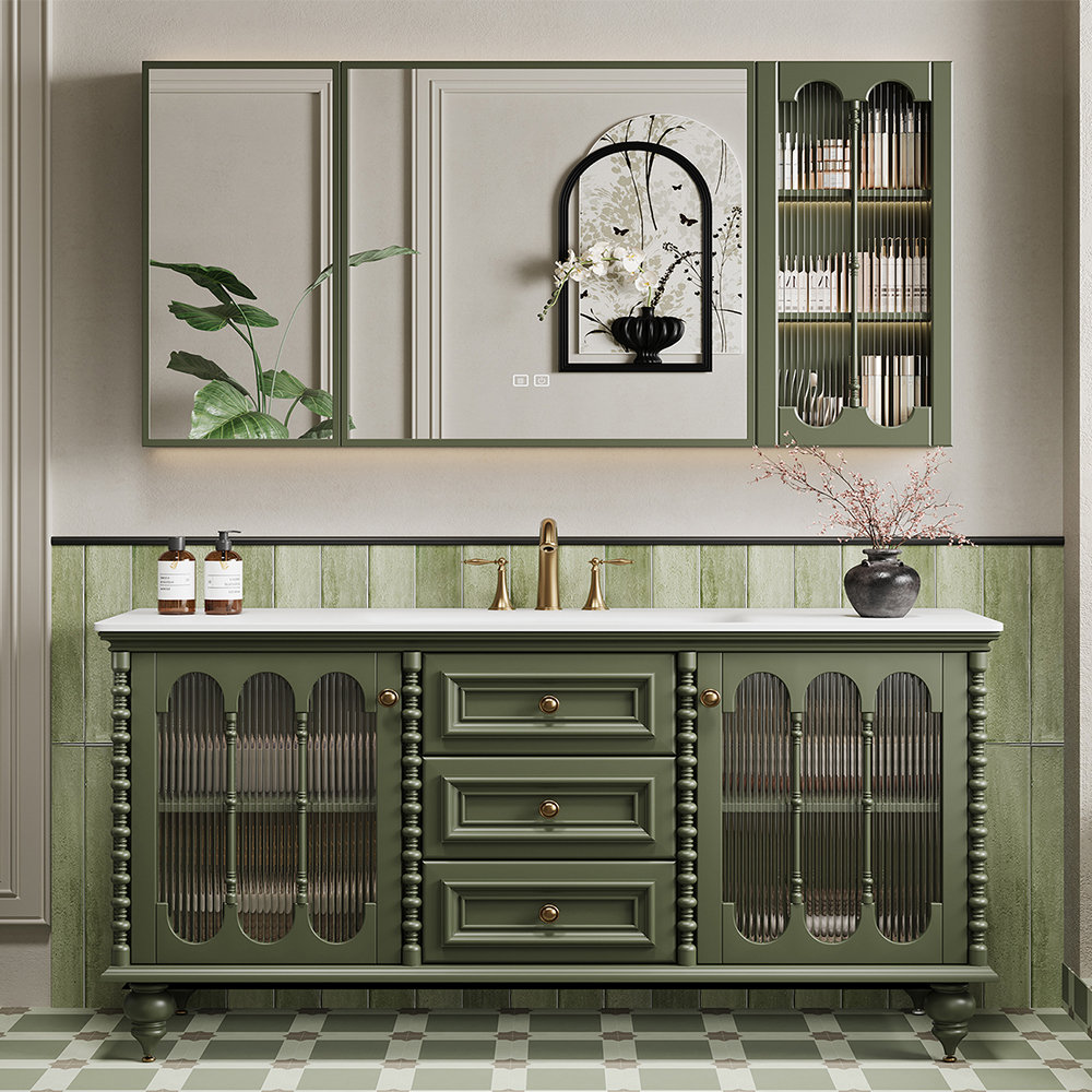 Charlton Home® French vintage style bathroom cabinet | Wayfair