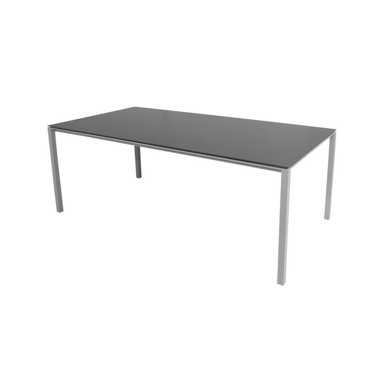 Pure Outdoor Dining Table, Nero Black, 28.8" H x 78.8" W x 39.4" D, Light Gray