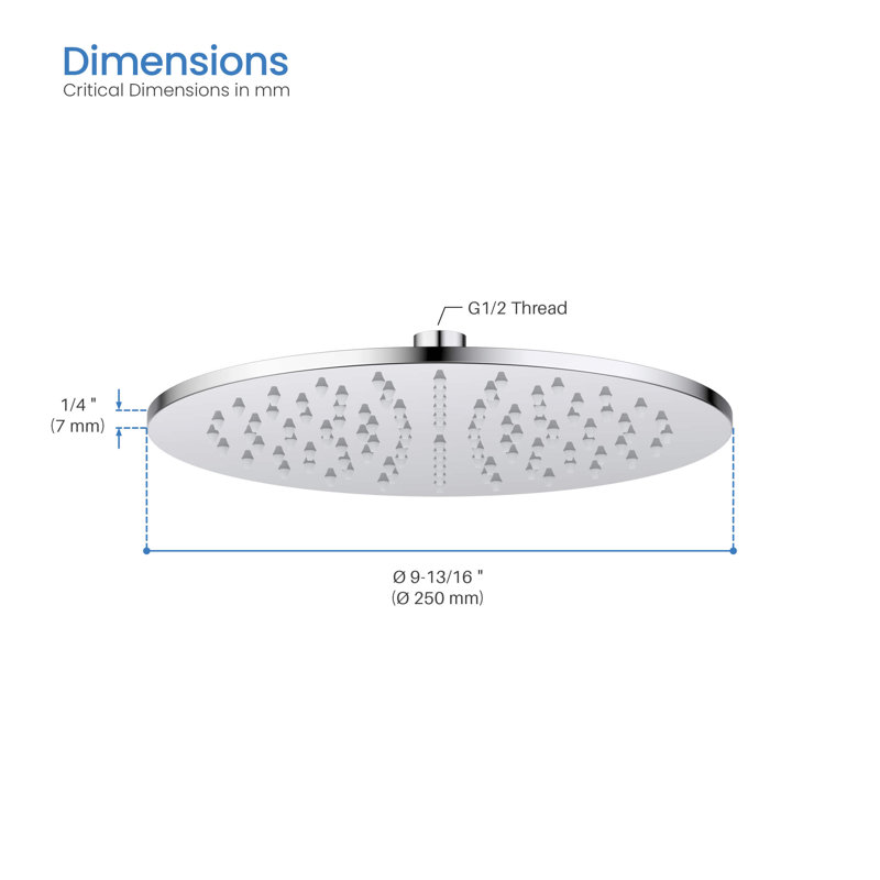 Rain Adjustable Shower Head 1.75 GPM GPM, Chrome
