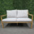 Zaryna Solid Acacia Wood Patio Loveseat
